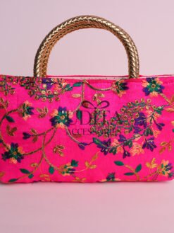 Handle bag (dark pink)