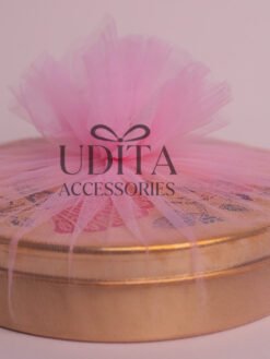 Pure Brass Peacock Printed Masala Box- 7 inch