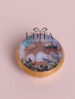 Peacock Brass Haldi Kumkum holder