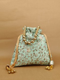 Golden Handle potli bag