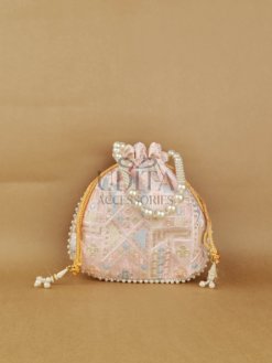 Embroidery pearl potli